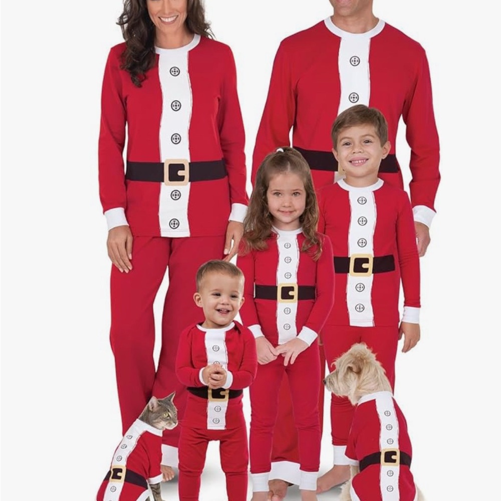 Festive Red Santa Kids Pajama Set